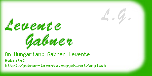 levente gabner business card